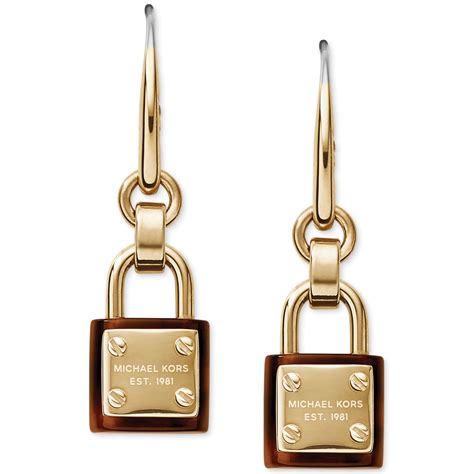 michael kors gold tone logo padlock drop earrings|Best 25+ Deals for Michael Kors Padlock Earrings .